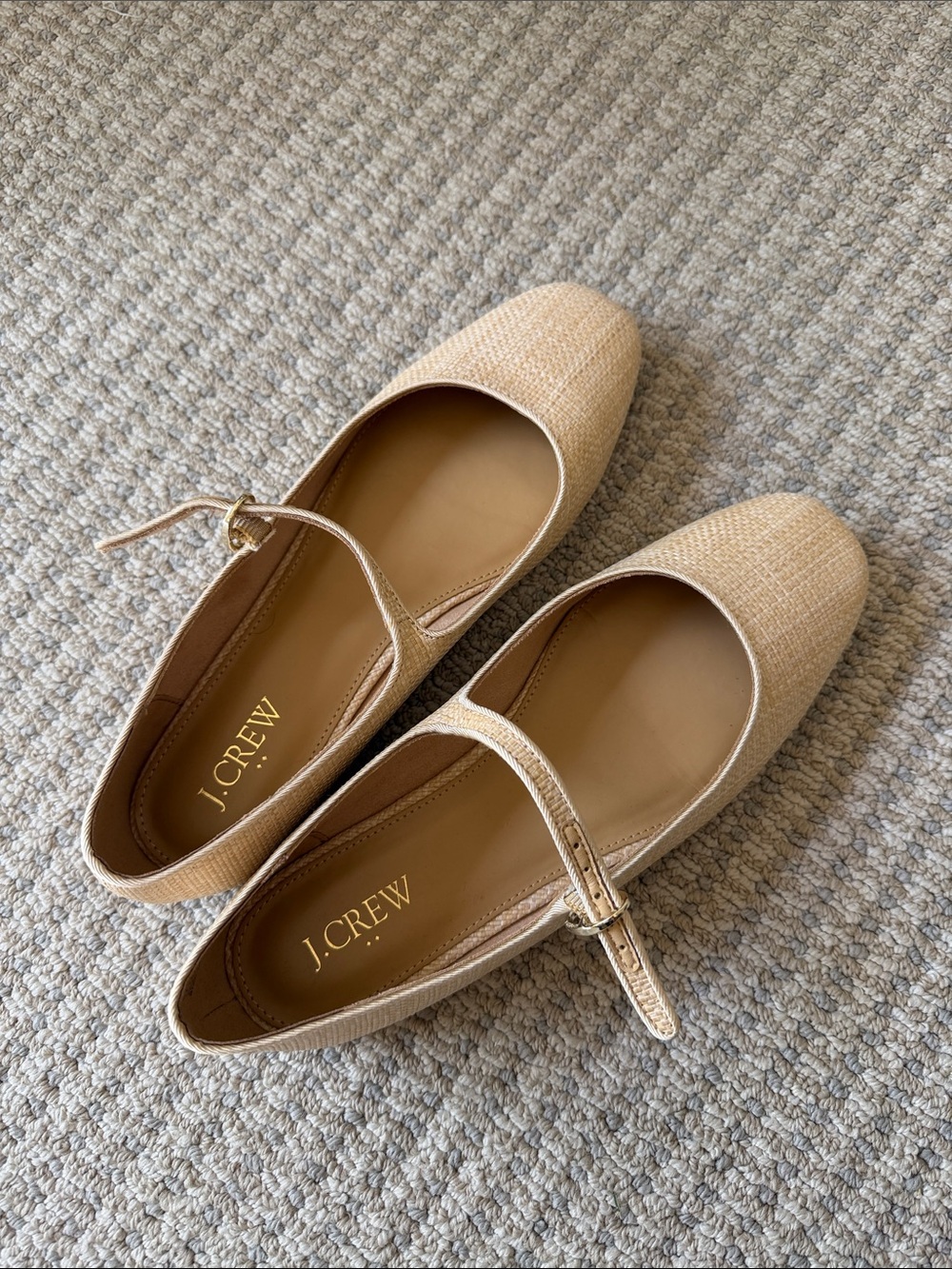 J. Crew Beige Mary Jane Flats